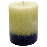 41JsIrLfonL. SL160  Dual color Round Pillar Decorative Candle Lamp, Candle Lantern   Blue/Ivory   5X6   C471