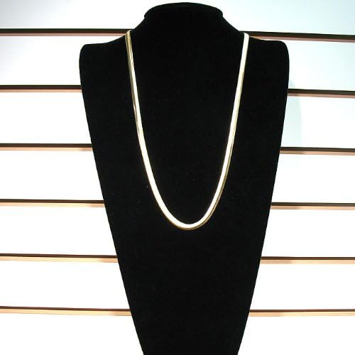 New 6mm 30" 14k Gold Plated Nickel & Lead Free Solid Brass Hip Hop Herringbone Chain Necklace