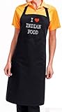 I Love Indian Food Apron, Cuisine of India, fantastic foodie gourmet gift with wrapping and gift message service available