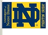 Set of 2 Set of 2 Notre Dame Fighting Irish CAR FLAG w/Wall Brackett Set of 2 - NCAA