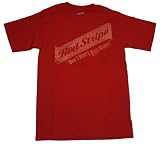 TS795 Red Stripe Don't Worry Beer Happy Vintage Style T-Shirt