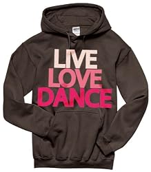 Live Love Dance Womens and Childrens Chocolate Hooded Sweatshirt Hoodie