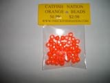 Orange fishing beads 50 pk