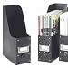 Set of 5 Metro Magazine Files - Acid Free Plastic (Black) (12.40H x 3.94W x 9.84D)