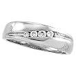 Platinum Diamond Wedding Band Duo - Lady's Ring - 0.14 Ct.