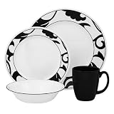Corelle Vive Noir 16-pc. Dinnerware Set
