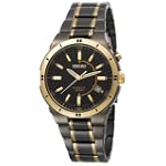 Seiko Men's SKA366 Kinetic Black Ion Watch