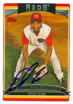 Edwin Encarnacion Autographed/Hand Signed baseball card (Cincinnati Reds) 2006 Topps #409