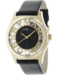 Marc by Marc Jacobs Henry Skeleton Gold Leather Watch - MBM1246