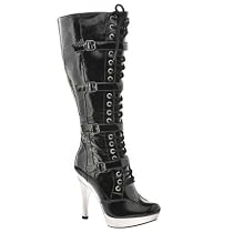 New Rock Nail Buckle Lace Knee
