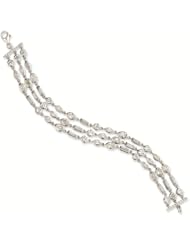 Sterling Silver CZ Cubic Zirconia Bracelet - Antique Boutique - Vintage Style - Jewelry