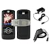 PCMICROSTORE Brand Motorola RIZR Z3 Rubberized Black Snap-on Crystal Case Cover with Removable Ratcheting Belt Clip - Bundled with 12v Rapid Premium Car Charger and Home Travel Wall AC Adapter Charger