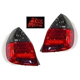 A Pair of Depo Red and Smoke Lense LED Tail Lights - Honda Fit 2006-2008 by Depo