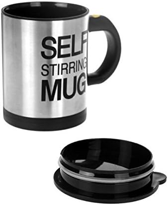 AirFong Automatically Stirring Cup Self-Stirring Mug Coffee Cup Black