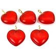 Red Heart Glass Bead Pendants Beading 19mm Approx 5