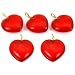 Red Heart Glass Bead Pendants Beading 19mm Approx 5