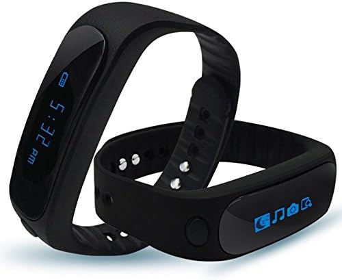 Mynike Smart Bracelet Wristband Bluetooth Pedometer Sync Healthy Bracelet Watch Wristband Sport Gym Fitness Tracker Passometer WristWatch Phone Mate Supports Android Smartphones (Black)