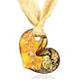 Murano Glass Gold And Purple Heart Pendant