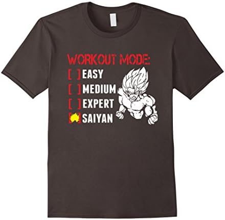 Men's Gym Shirt Workout Mode Sa*yan Medium Asphalt