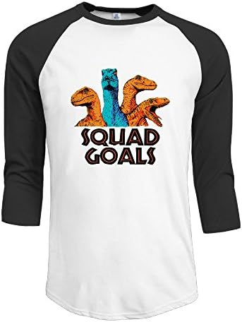 Mens Squad Goals 3/4 Sleeve Baseball Raglan Jersey Shirt