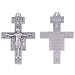 Small Crucifix - San Damiano Cross - Pendant - 1 and 1/2'' Height - IMPORTED FROM ITALY