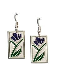 Sterling Silver Madeleines Simplicity American Quilt Earrings. Made in USA.