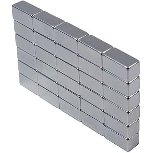 30 Neodymium Magnets 1 2 x 1 4 x 1 4 inch Bar N48 by Emovendo