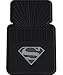 Search : Officially Licensed Vehicle Floor Mats Black - Rubber Front Floor Mats - SuperMan Dark Metallic Silver Logo 26
