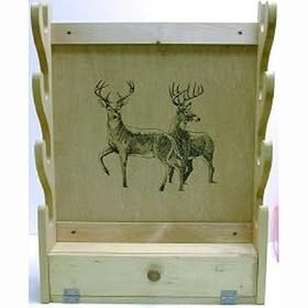 Evans Sports Gun Rack Classic Edition With Turkey Imprint On Back, With Storage Compartment by 
