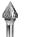 CARBIDE BUR GROBET DEBURRING USA MADE 5/8" HEAD DIA. 9/16" HEAD LENGTH 60 DEGREE 1/4" STANDARD CUT
