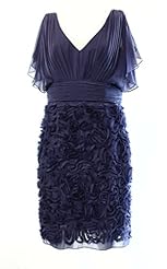 Empire   Waistline Cocktail Above the Knee Polyester Dolman Mini Dress 