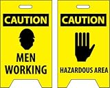 Floor Signs-Caution Men Working Caution Hazardous Area