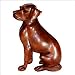 Bali Wood Hand Carving - Sitting Dog Sculpture