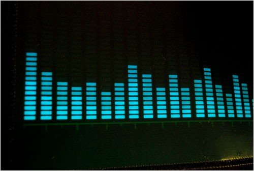 T-Qualizer TECHNO grün ( Equalizer LED Leucht T-Shirt ), Größe:XL