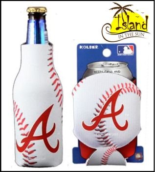 (2) ATLANTA BRAVES MLB BASEBALL CAN & BOTTLE KOOZIE