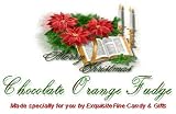Fancy Merry Christmas Chocolate Orange Fudge