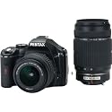 Pentax K-x 12.4 MP Digital SLR with 2.7-inch LCD and 18-55mm f/3.5-5.6 AL and 55-300mm f/4-5.8 ED Lenses (Black)