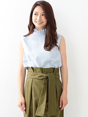 (デミルクスビームス) Demi-Luxe BEAMS / スタンドフリルカラー ノースリーブブラウス 68010163531