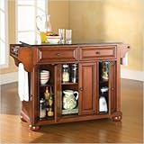 Crosley Furniture Alexandria Solid Black Granite Top Kitchen Island in Clas ....