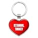 Graphics and More Metal Keychain Key Chain Ring I Love Heart City Country G-J - Istanbul Turkey