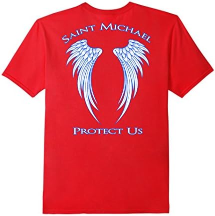 Saint Michael Protect Us Police Shirt - Male 2XL - Red