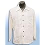 Hurricane Kamehameha Style Men's Hawaiian Aloha Long Sleeve Shirt in Wedding White