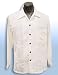 Hurricane Kamehameha Style Men's Hawaiian Aloha Rayon Long Sleeve Shirt in Wedding White - XL