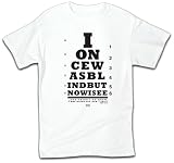 Christian T-shirt Eye Chart Once Was Blind But Now