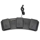 FS3-M USB Triple Foot Switch Pedal Control Keyboard Mouse PC Game Metal