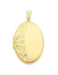 14k Yellow Gold Heavy Weight Oval Locket. Gold Weight- 10.52g.
