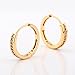 GULICX Women Girls Hoop Earrings Gold Tone Round Zircon Pave Setting Diameter 23mm