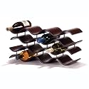 Oenophilia Bali 12-Bottle Wine Rack, Ebony