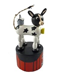 Cow Wooden Push Puppet