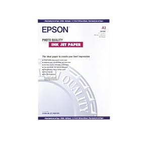 Epson S041068 A3 photo quality inkjet paper for use with Stylus, Pro, Color and Photo machines, PACK of 100 sheets